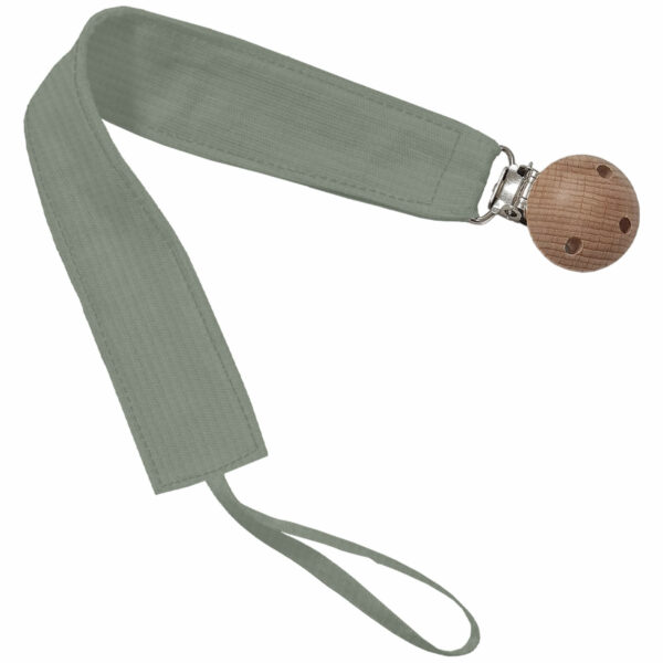 Pinza de Chupete en tejido piqué de algodón; Puzzle verde