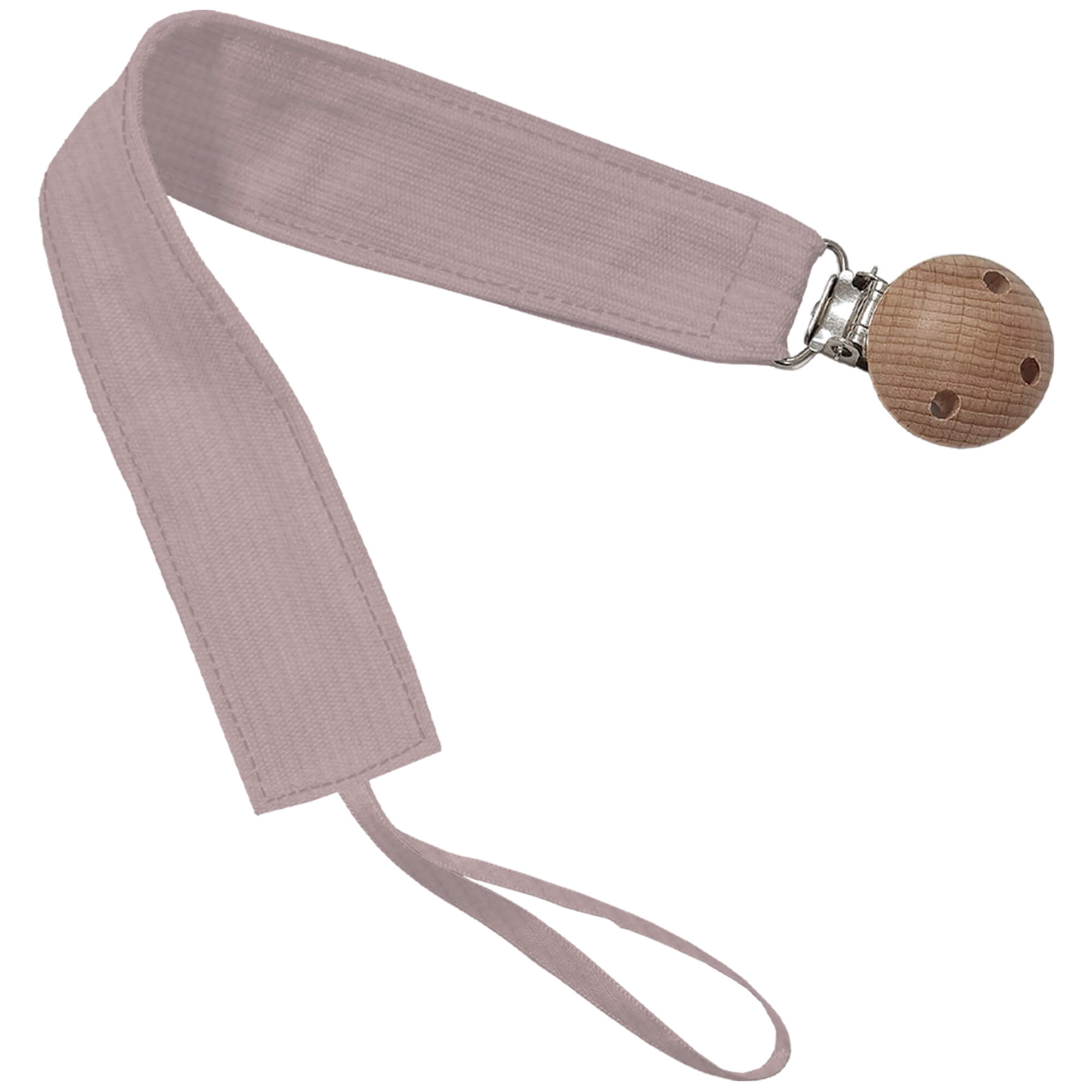 Pinza de Chupete en tejido piqué de algodón; Serker rosa