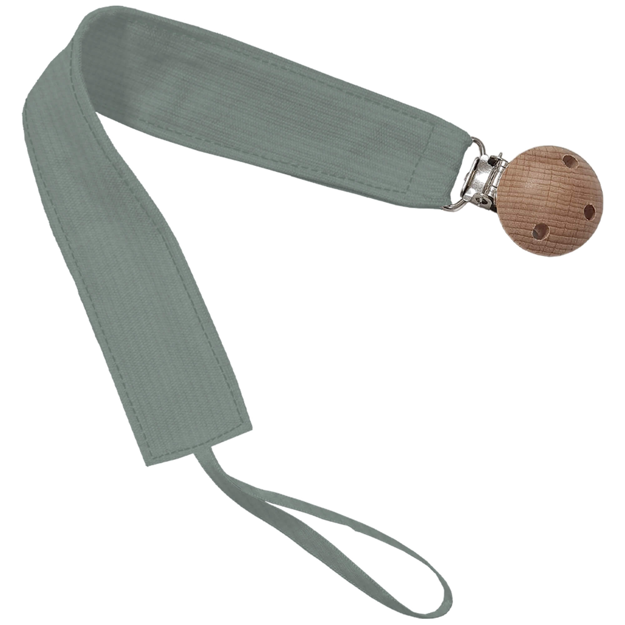 Pinza de Chupete en tejido piqué de algodón; Serker verde