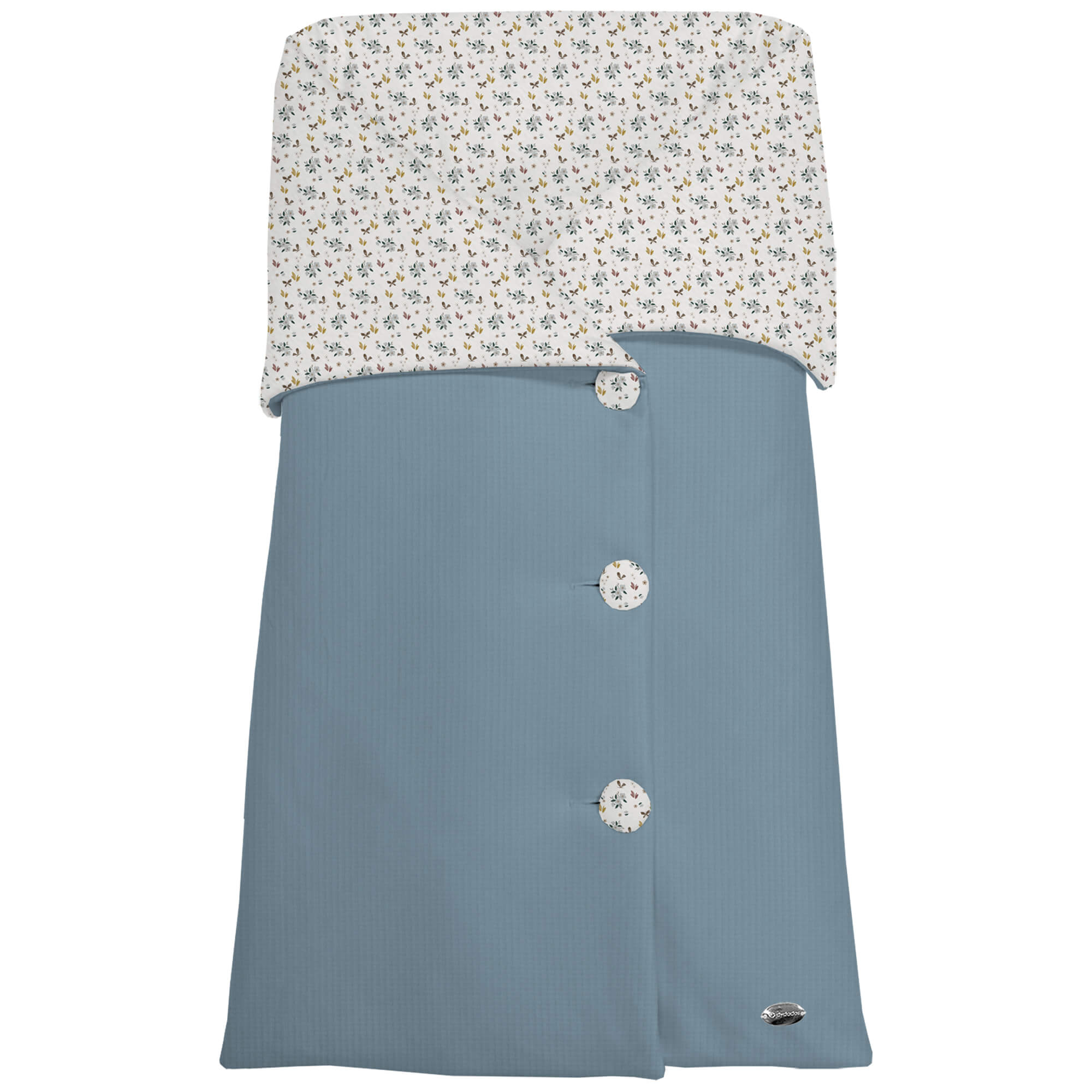 Saco arrullo en tejido serker azul