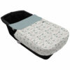 Saco Capazo con Colcha Cinturón tejido impermeable muy calentito estampado Benny. Para el interior pelo liso color azuleto