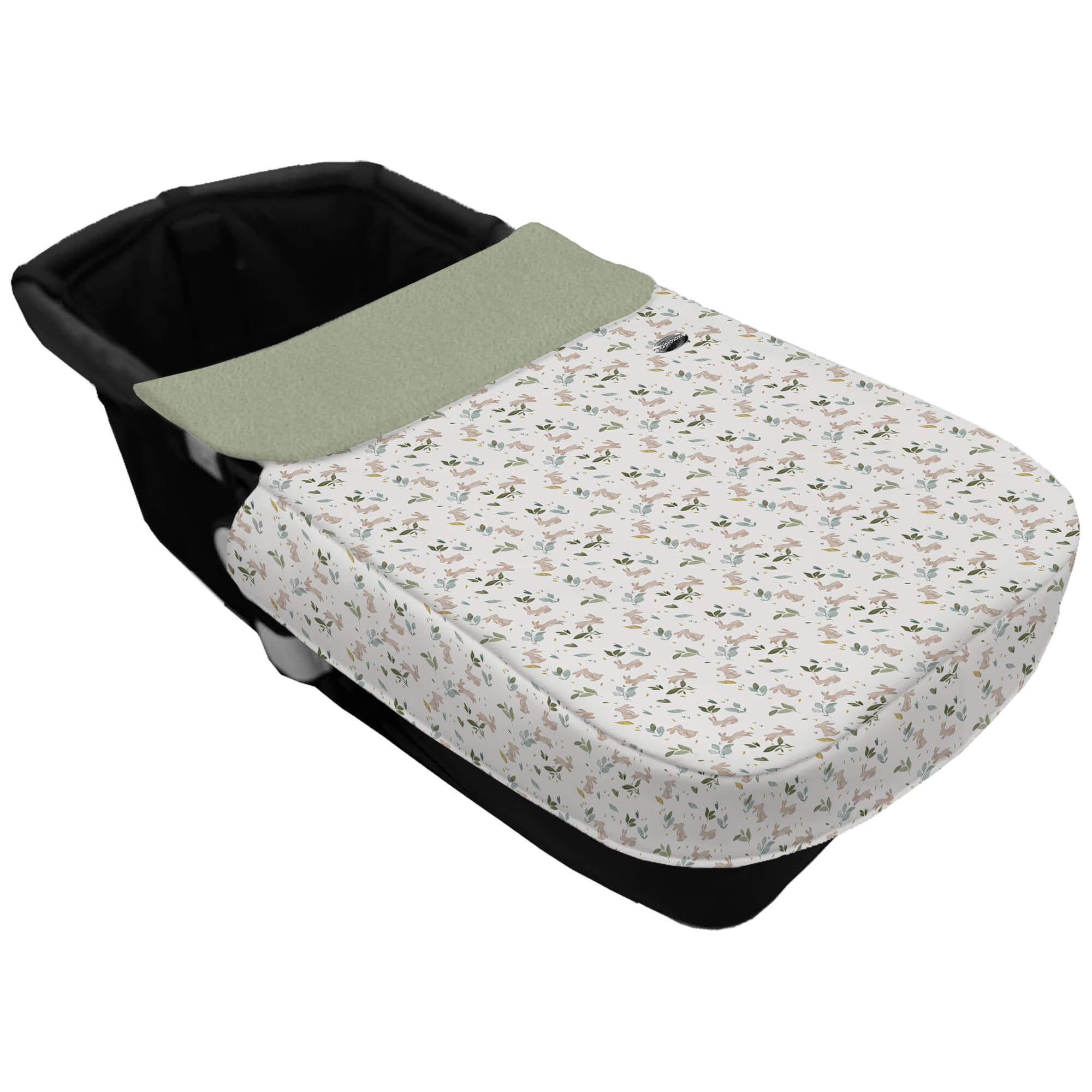 Saco Capazo con Colcha Cinturón tejido impermeable estampado Cristel. Interior pelo liso color verde Saco Capazo con Colcha Cinturón tejido impermeable muy calentito estampado Cristel. Para el interior pelo liso color verde