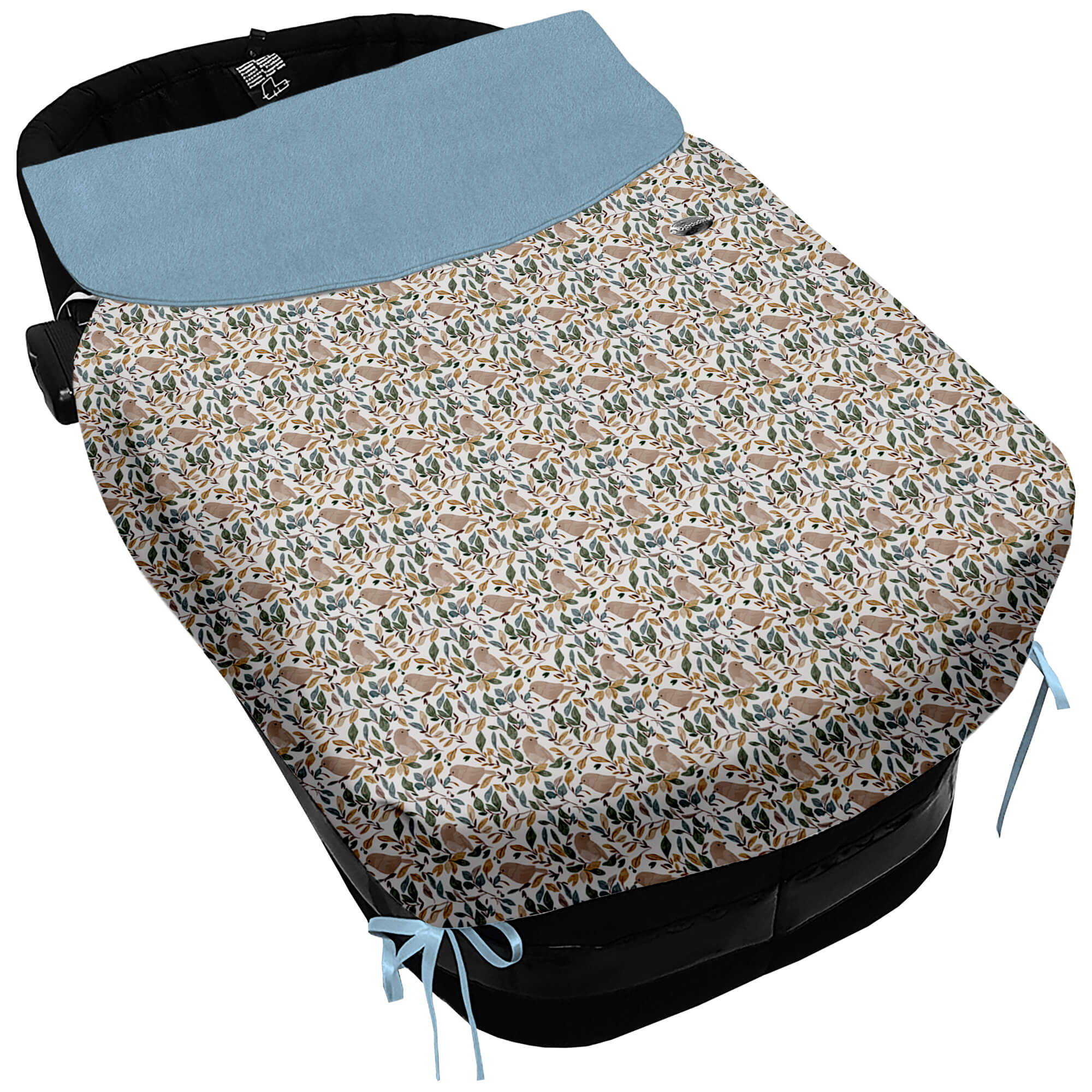 Saco Capazo con Colcha Lazos tejido impermeable muy calentito estampado Daren. Para el interior pelo liso color duke