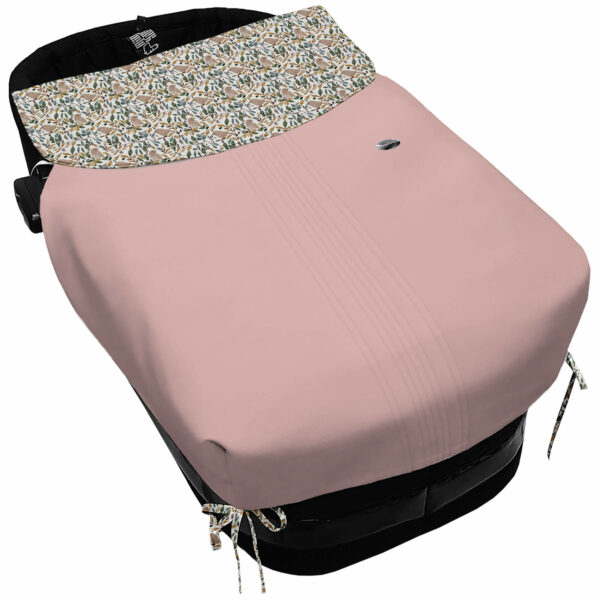 Saco Capazo con Colcha Lazos en polipiel muy suave con jaretas color rosado. Para el interior pelo estampado Dylan