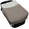 Saco Capazo con Colcha Lazos en polipiel muy suave con jaretas color visón. Para el interior pelo estampado Bambi