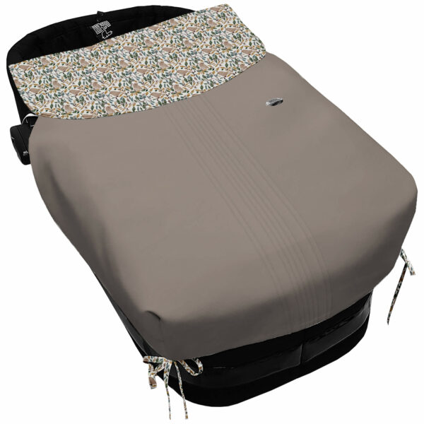 Saco Capazo con Colcha Lazos en polipiel muy suave con jaretas color visón. Para el interior pelo estampado Dylan