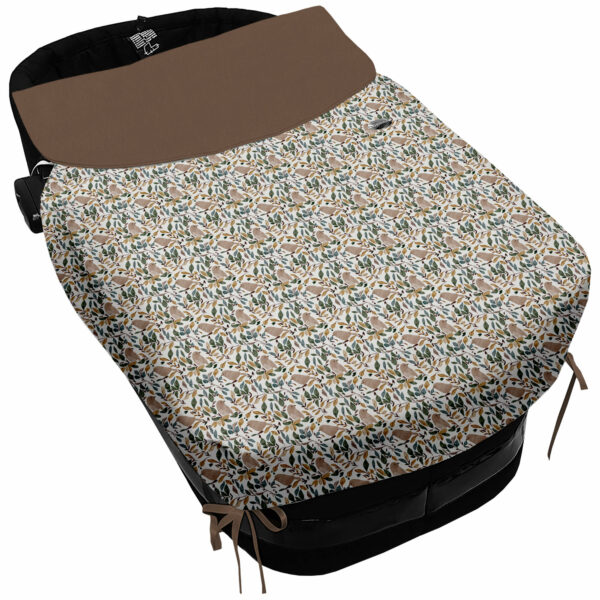 Saco Capazo con Colcha Lazos en polipiel muy suave estampado Daren. Para el interior pelo liso color marrón