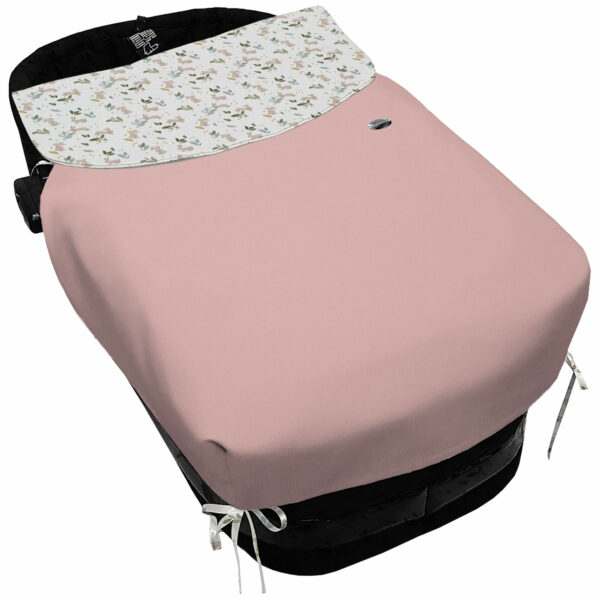 Saco Capazo con Colcha Lazos en polipiel muy suave color rosado. Para el interior pelo estampado Altea