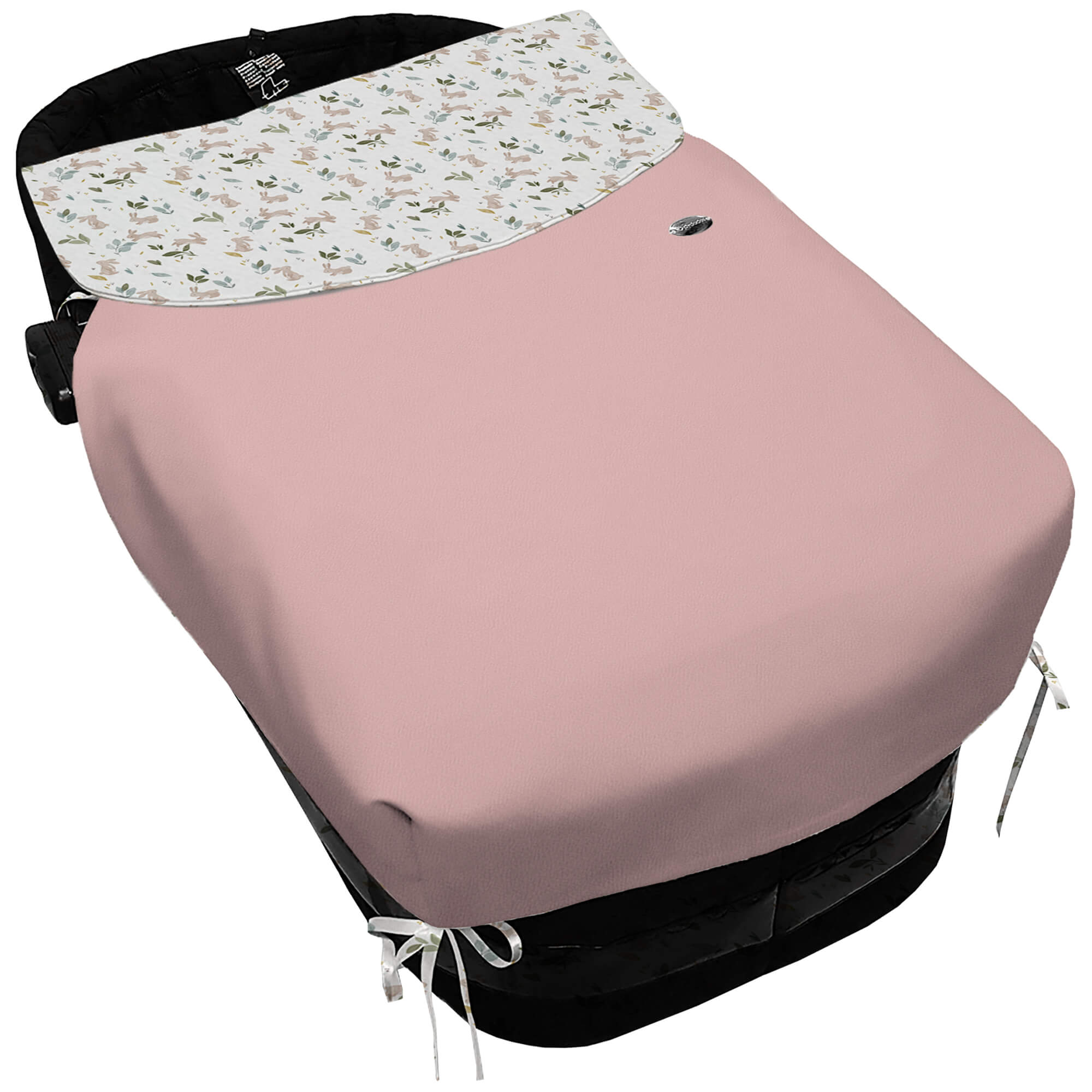 Saco Capazo con Colcha Lazos en polipiel color rosado. Interior pelo estampado Altea Saco Capazo con Colcha Lazos en polipiel muy suave color rosado. Para el interior pelo estampado Altea