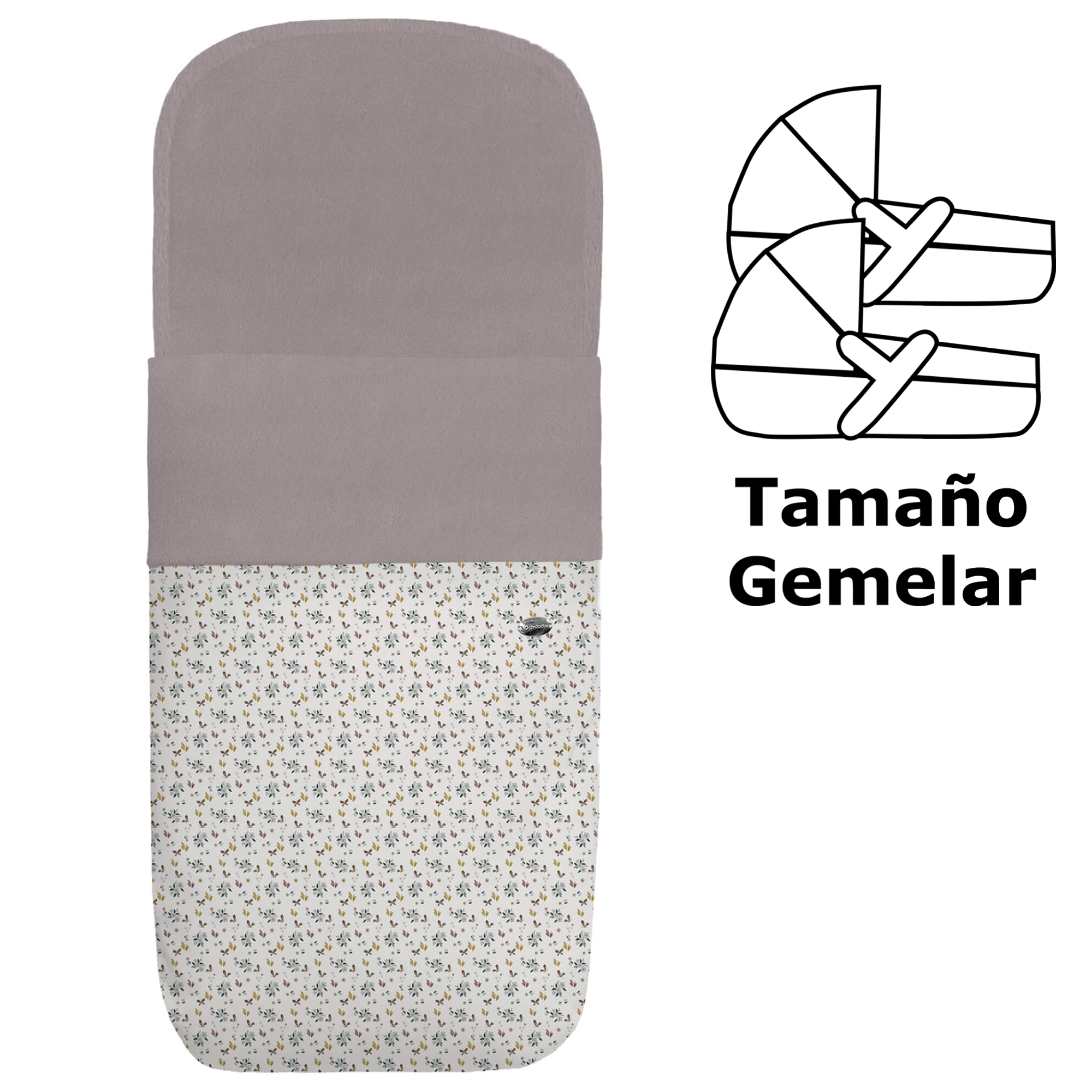 Saco capazo gemelar polipiel pelo arena Gala Saco para capazo gemelar en polipiel con el interior en pelo arena Gala