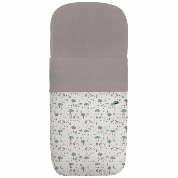 Saco para capazo en tejido estampado impermeable con el interior en pelo arena Benny