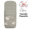 Saco para capazo pequeño en tejido estampado impermeable con el interior en pelo Doly