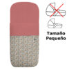 Saco para capazo pequeño en tejido estampado impermeable con el interior en pelo maquillaje Daren