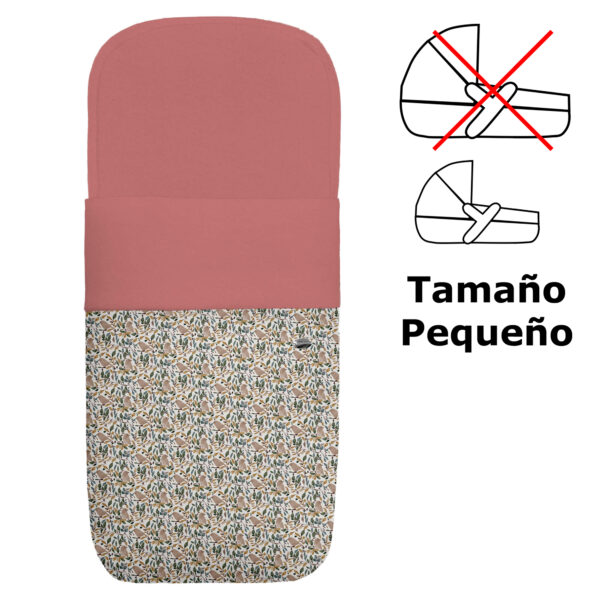 Saco para capazo pequeño en tejido estampado impermeable con el interior en pelo maquillaje Daren
