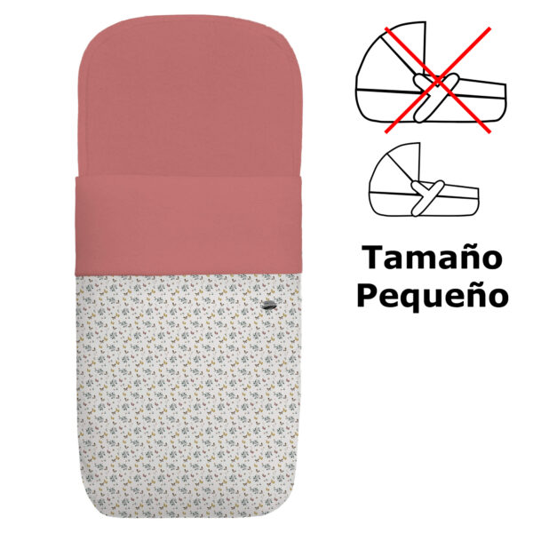 Saco para capazo pequeño en tejido estampado impermeable con el interior en pelo maquillaje Gala