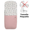 Saco para capazo pequeño en polipiel jaretas rosado con el interior en pelo estampado Bambi