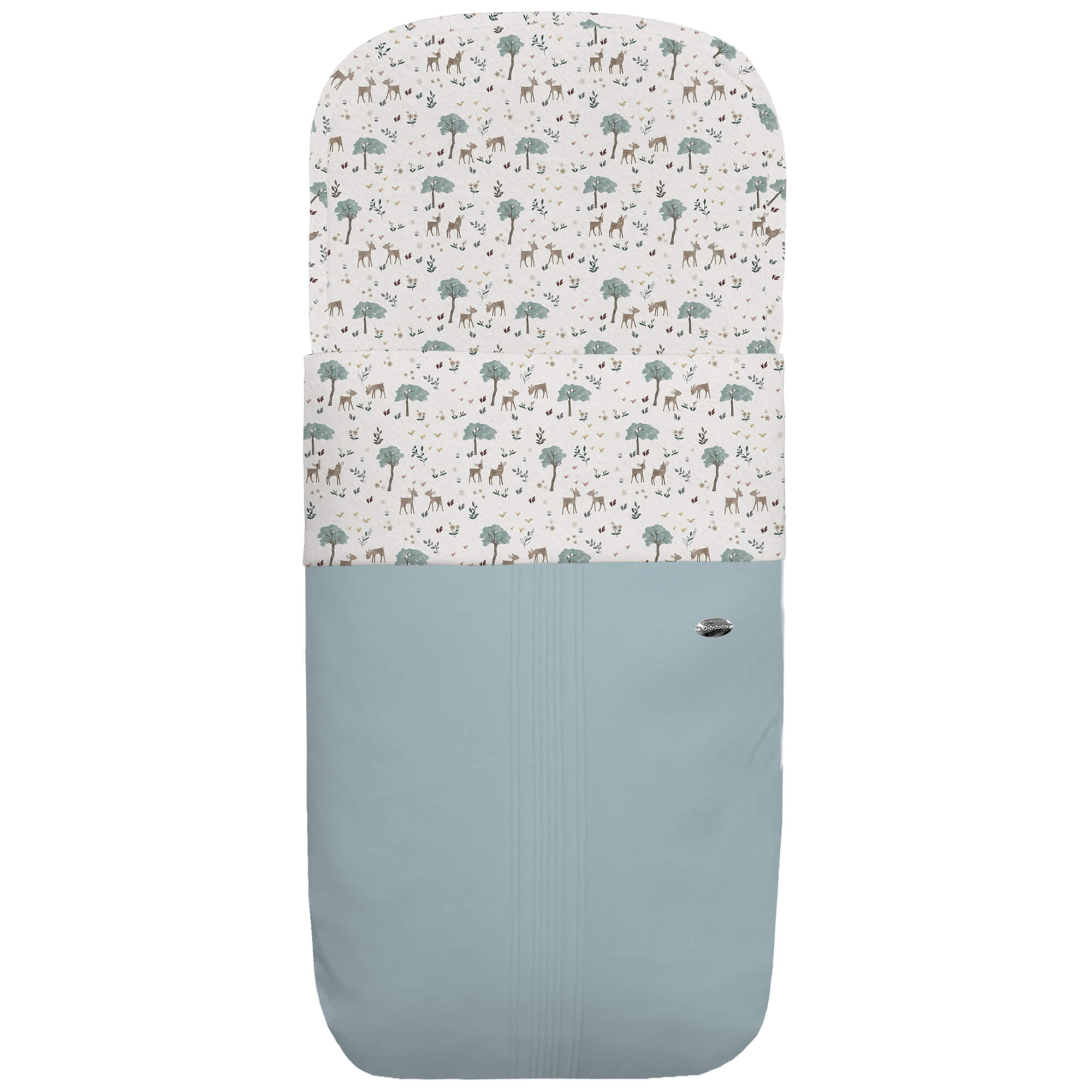 Saco capazo polipiel jaretas azulado pelo Bambi Saco para capazo en polipiel jaretas azulado con el interior en pelo estampado Bambi