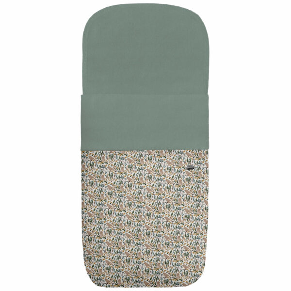 Saco para capazo en polipiel con el interior en pelo verde safia Daren