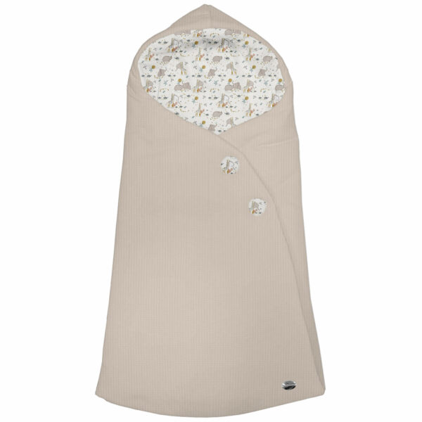 Saco capucha en tejido puzzle verde