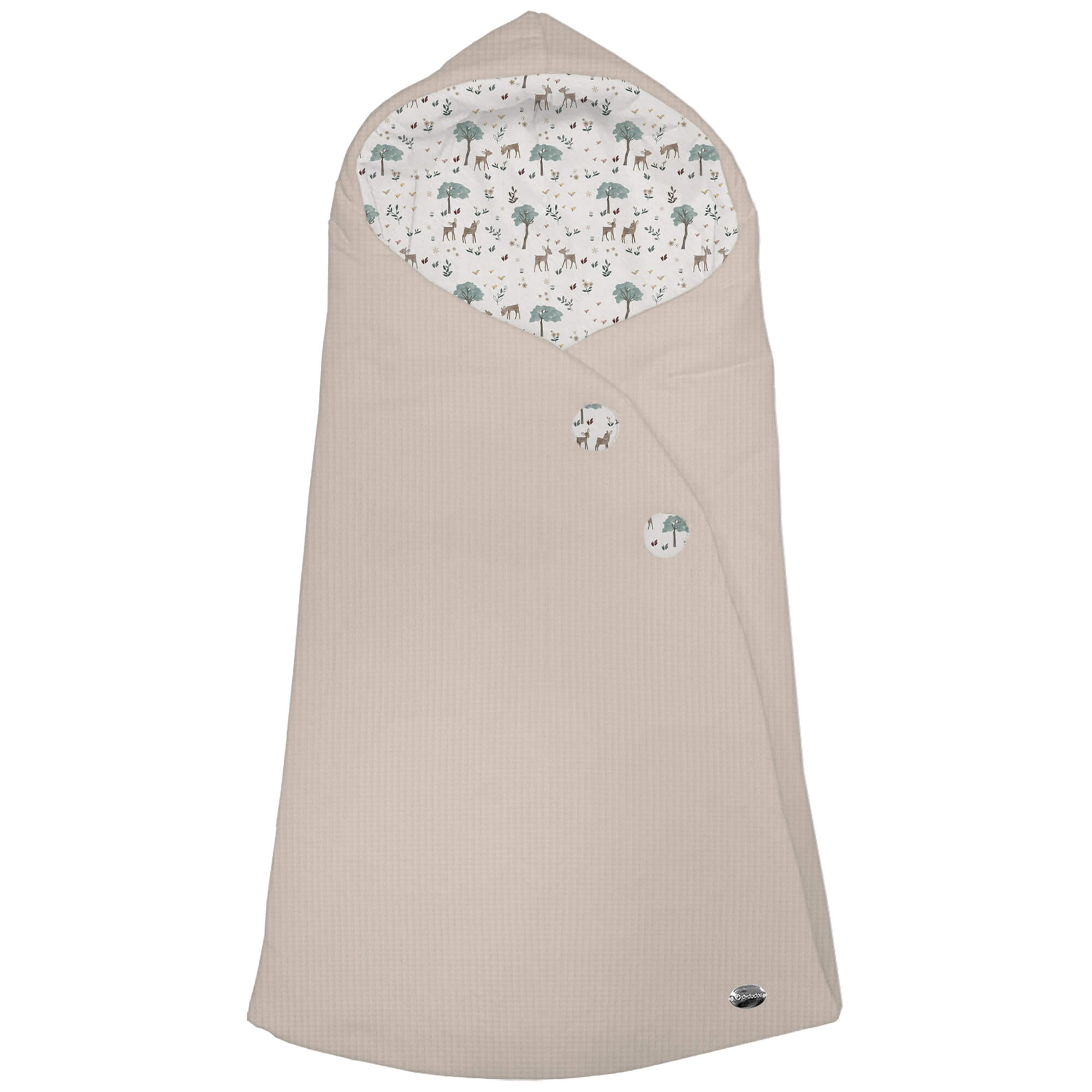 Saco capucha serker tostado villela Bambi Saco capucha en tejido serker tostado