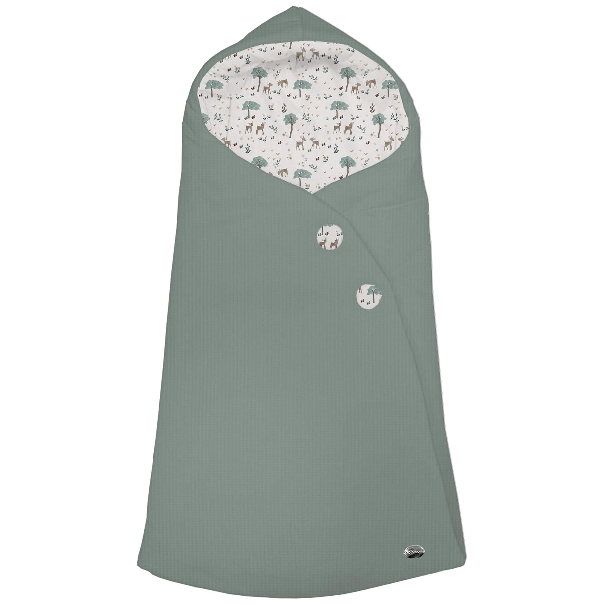 Saco capucha serker verde pelo Bambi Saco capucha en tejido serker verde