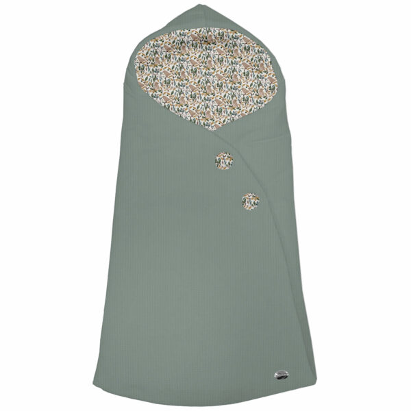 Saco capucha en tejido serker verde