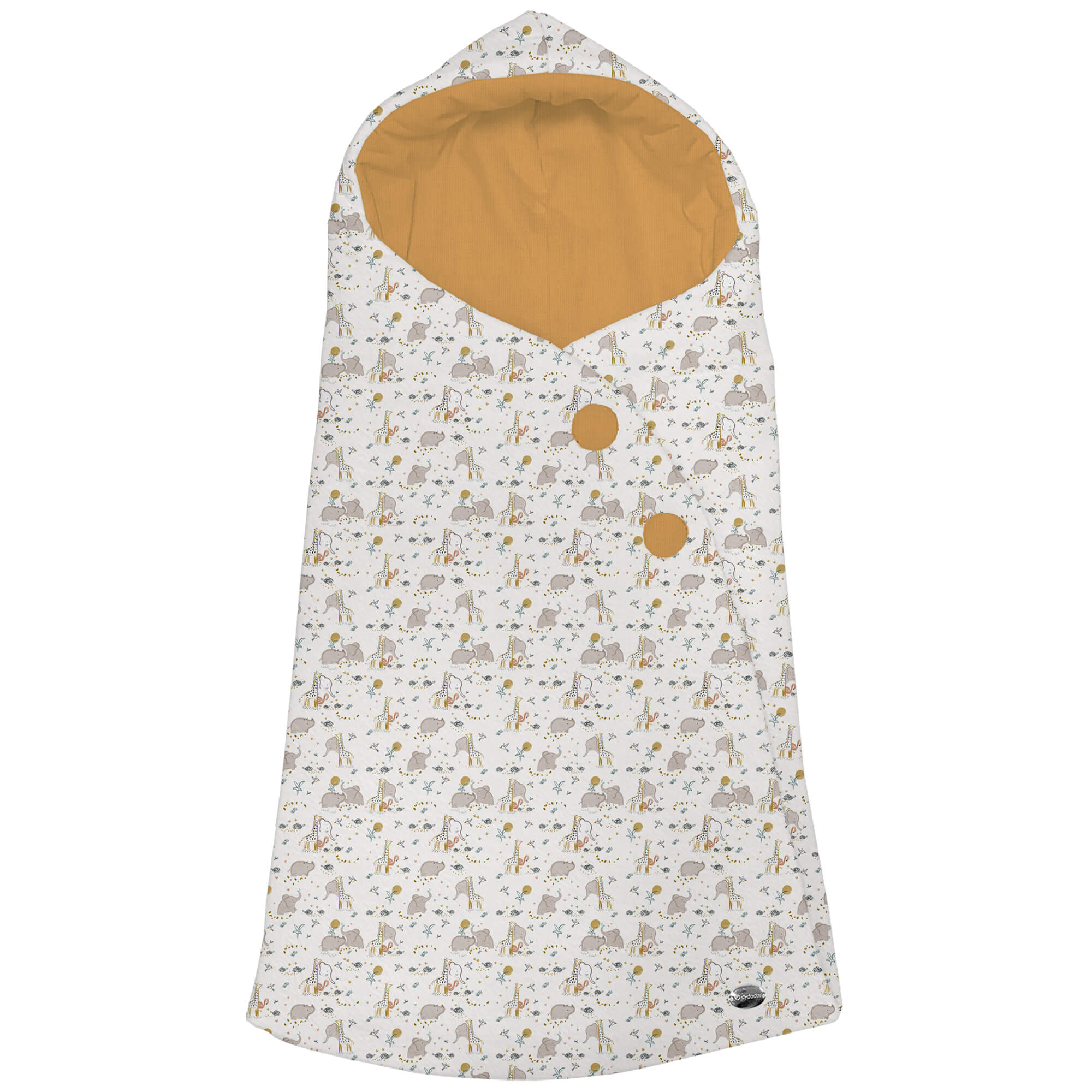 Saco capucha villela mostaza Izan Saco capucha en tejido