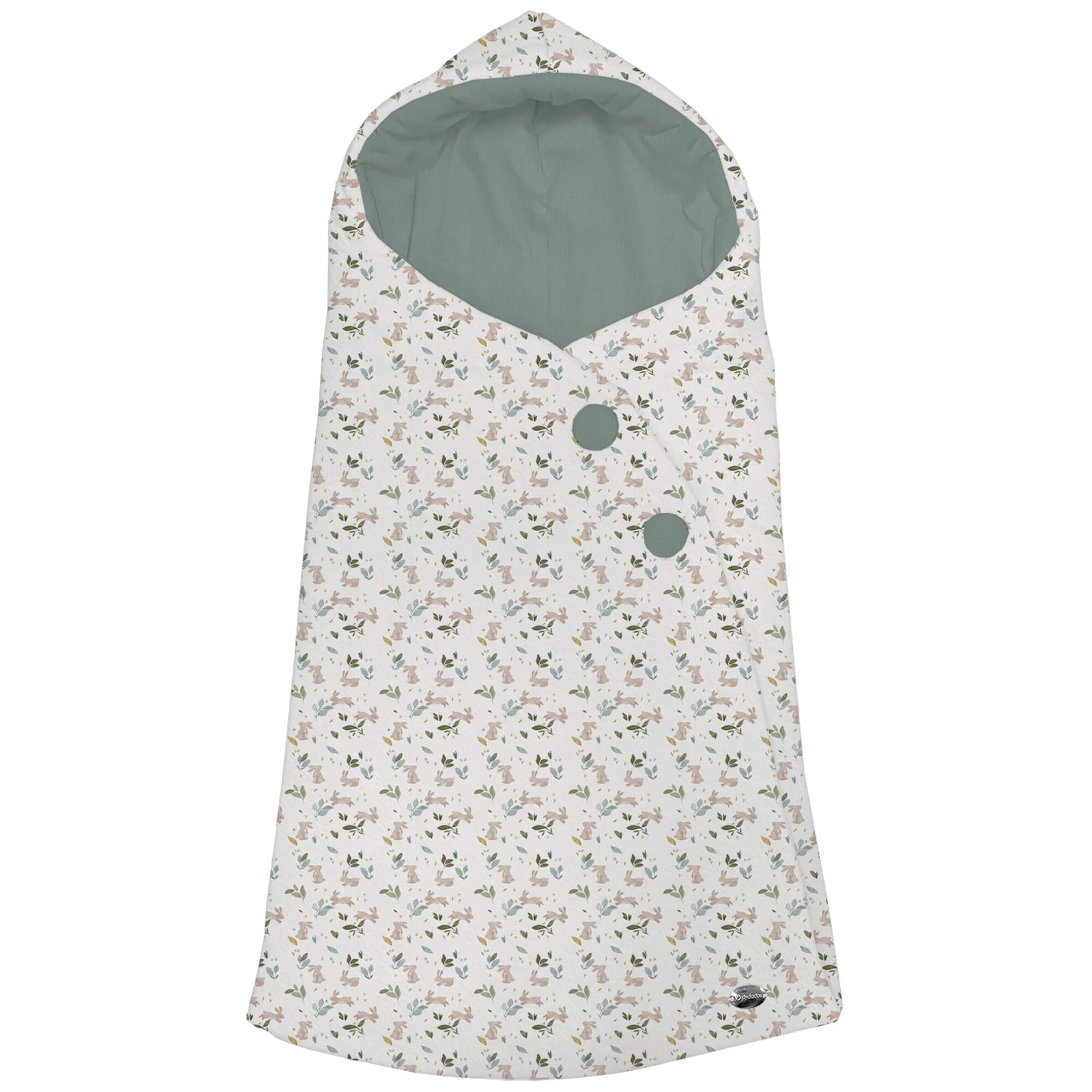 Saco capucha villela verde Cristel Saco capucha en tejido