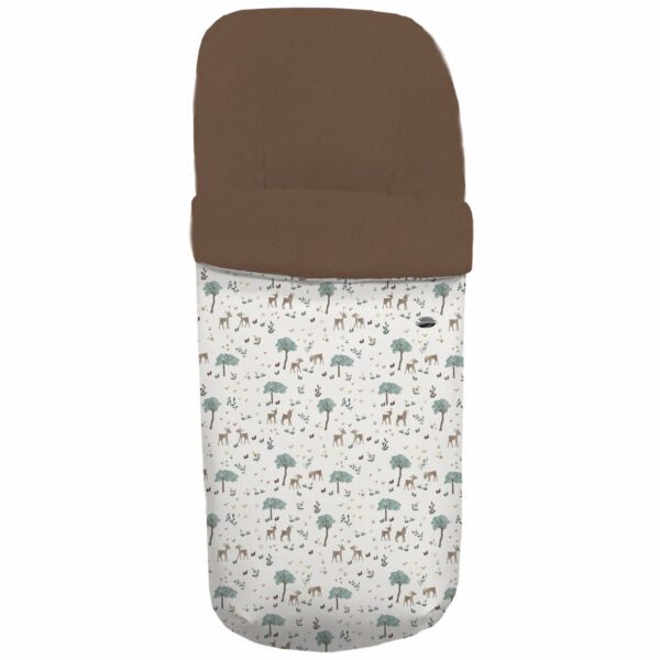 Saco para silla Benny modelo gemelar en tejido estampado impermeable con el interior en pelo marrón