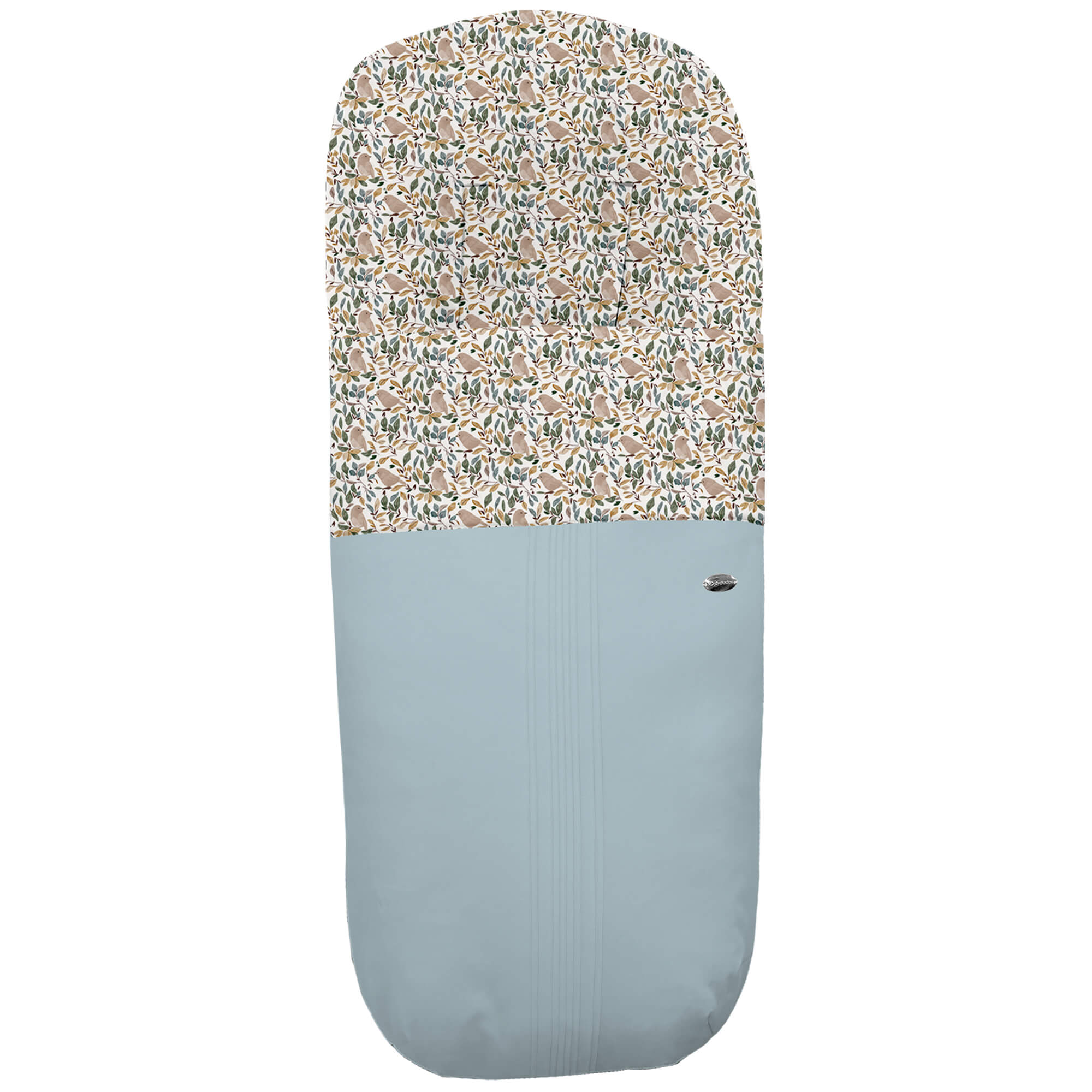 Saco para silla modelo gemelar en tejido polipiel jaretas azulado con el interior en pelo estampado Dylan