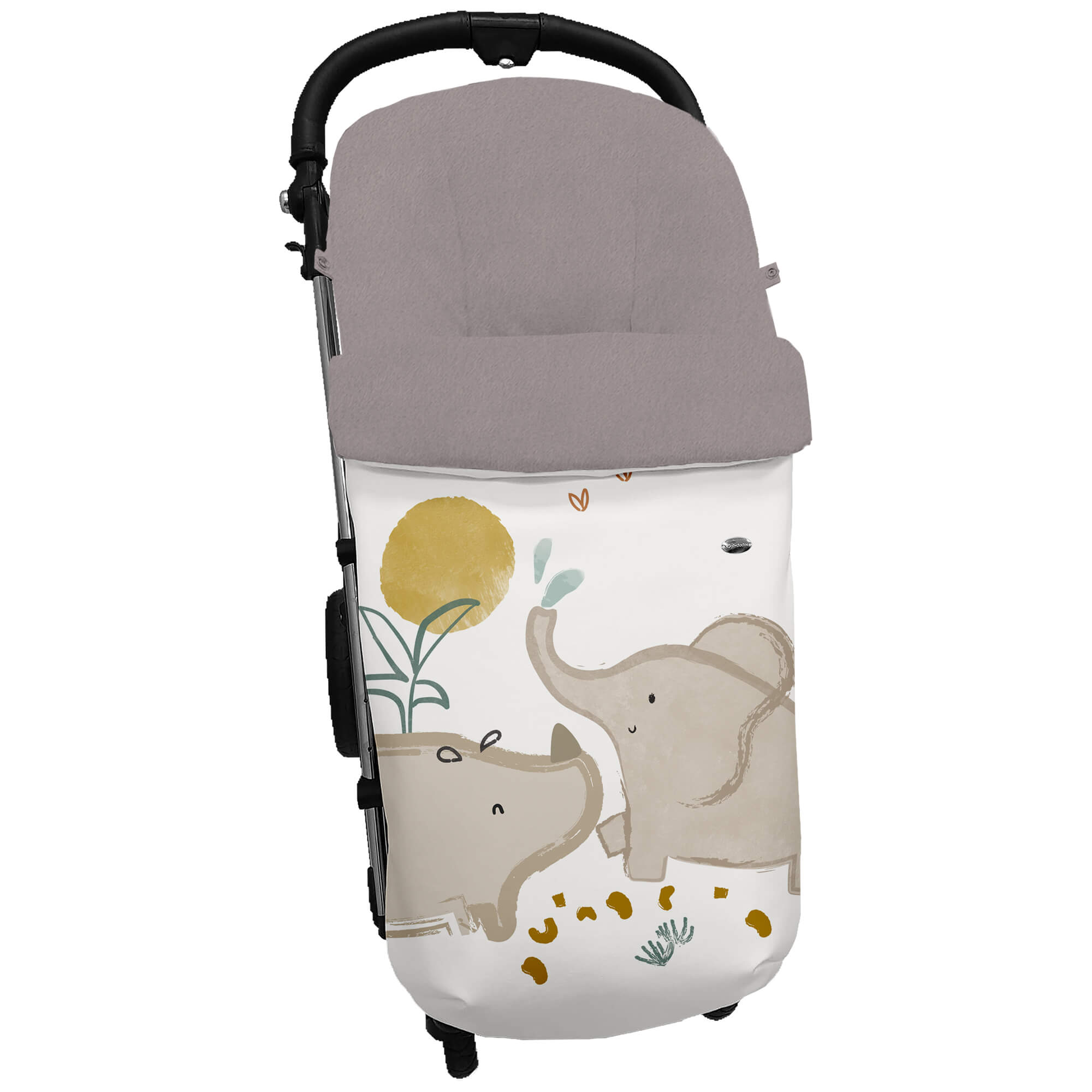 Saco para silla Guillen modelo global en tejido estampado impermeable con el interior en pelo arena