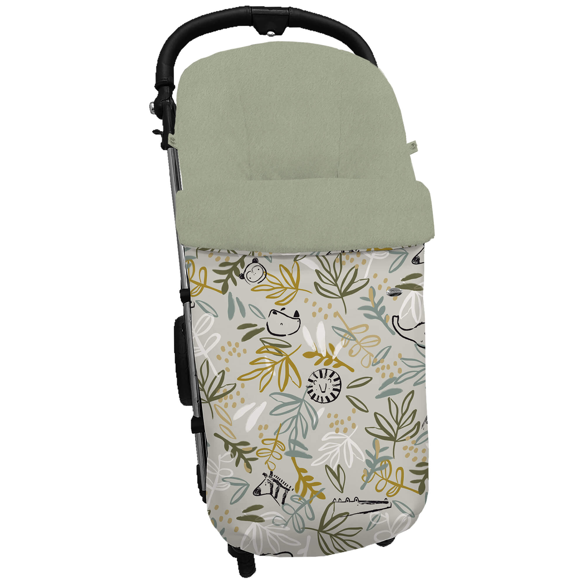 Saco para silla Marco modelo global en tejido estampado impermeable con el interior en pelo verde