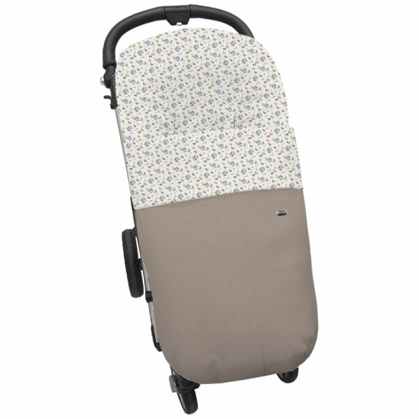 Saco para silla modelo global en tejido polipiel jaretas visón con el interior en pelo estampado Zoe