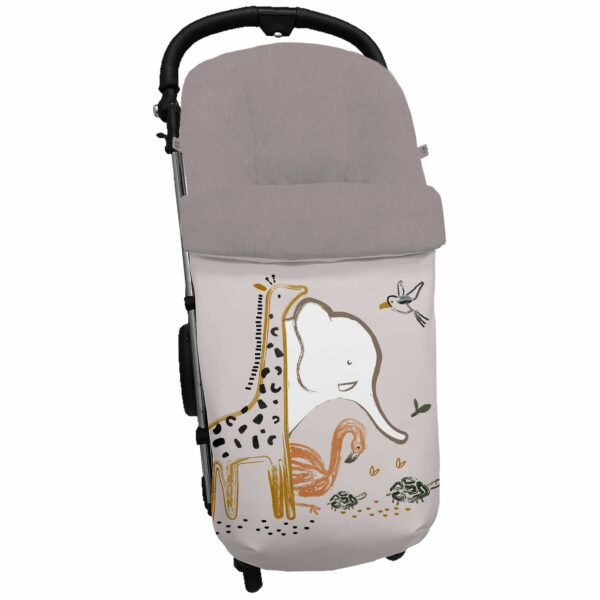 Saco para silla Leroy modelo global en tejido polipiel con el interior en pelo arena