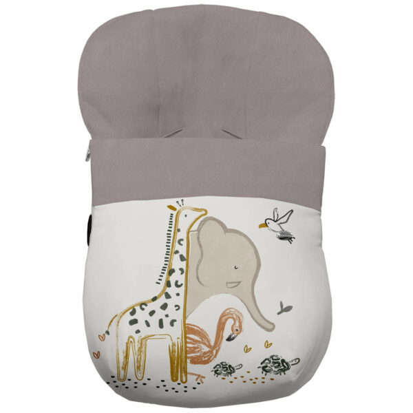 Saco Grupo Cero en tejido estampado impermeable muy calentito Izan. Para el interior pelo liso color arena