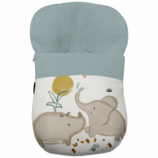 Saco Grupo Cero en tejido estampado impermeable muy calentito Guillen Para el interior pelo liso color azuleto