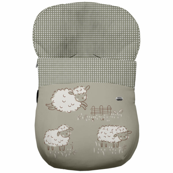 Saco Grupo Cero en tejido estampado impermeable muy calentito Doly. Para el interior pelo estampado Vichy Doly