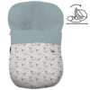 Saco Grupo Cero Modular en tejido estampado impermeable muy calentito Benny. Para el interior pelo liso color azuleto