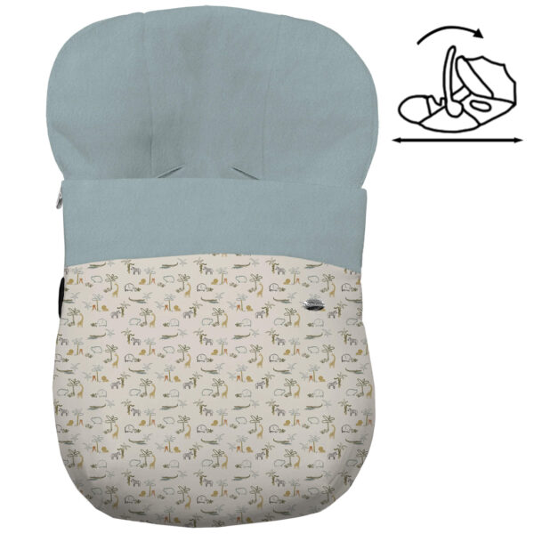 Saco Grupo Cero Modular en tejido estampado impermeable muy calentito Henry Para el interior pelo liso color azuleto