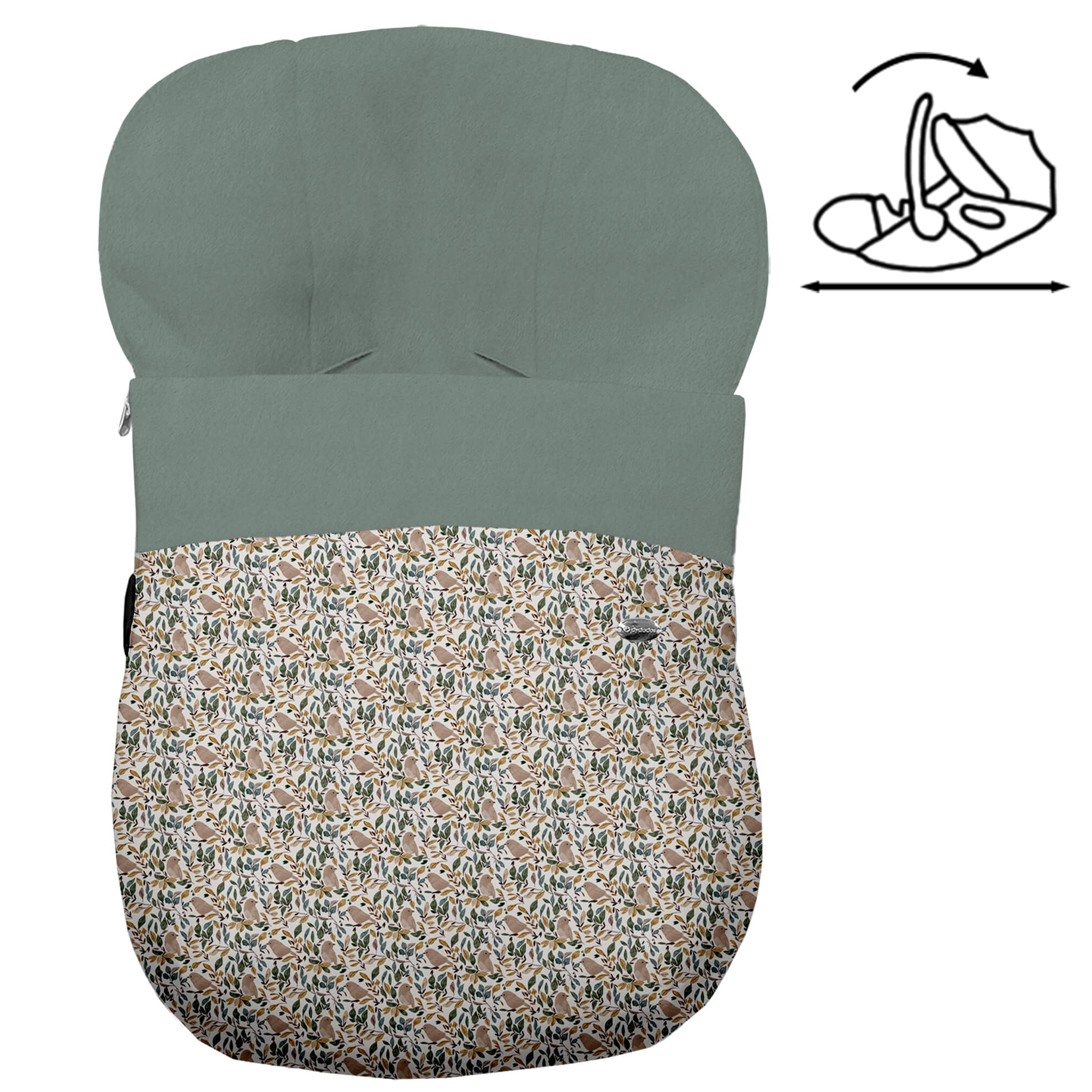 Saco Grupo Cero modular london pelo verde safia Daren Saco Grupo Cero Modular en tejido estampado impermeable muy calentito Daren. Para el interior pelo liso color verde safia