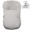Saco Grupo Cero Modular en tejido polipiel muy suave con jaretas en color gris. Para el interior pelo estampado Zoe