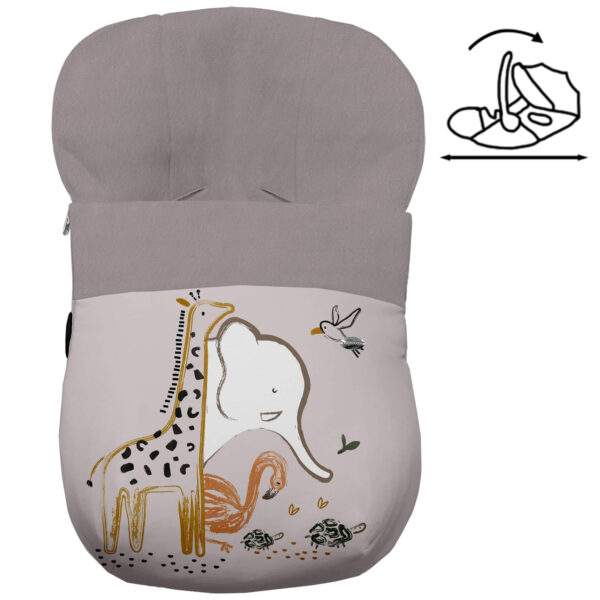 Saco Grupo Cero Modular en tejido polipiel estampada muy suave Leroy Para el interior pelo liso color arena