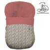 Saco Grupo Cero Modular en tejido polipiel estampada muy suave Daren. Para el interior pelo liso color maquillaje