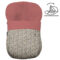 Saco Grupo Cero Modular en tejido polipiel estampada muy suave Daren. Para el interior pelo liso color maquillaje