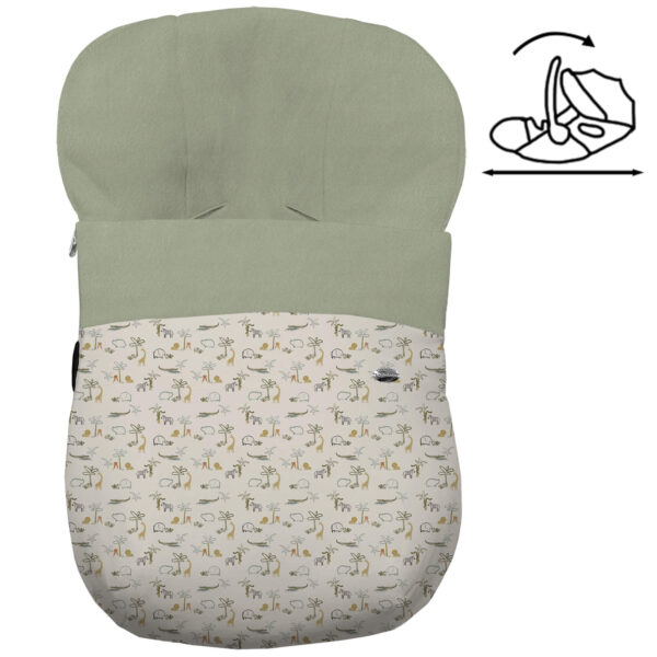 Saco Grupo Cero Modular en tejido polipiel estampada muy suave Henry Para el interior pelo liso color verde
