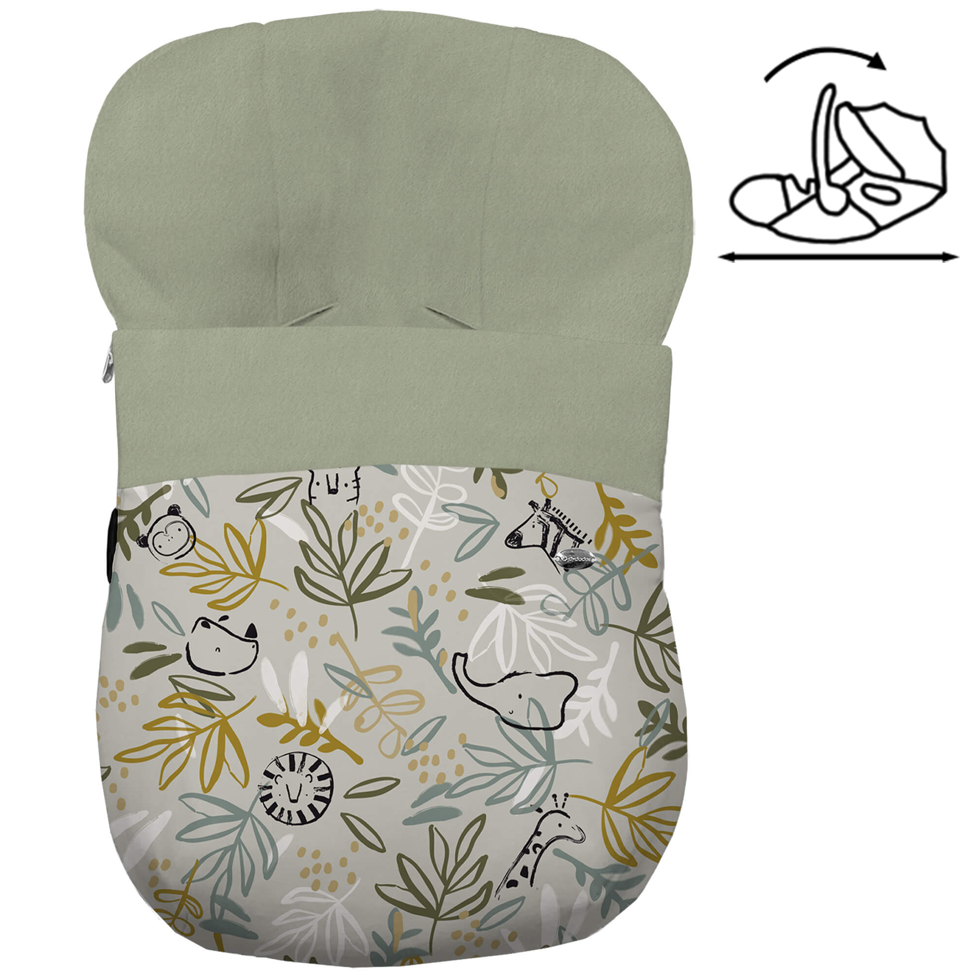 Saco Grupo Cero modular polipiel pelo verde Marco Saco Grupo Cero Modular en tejido polipiel estampada muy suave Marco Para el interior pelo liso color verde
