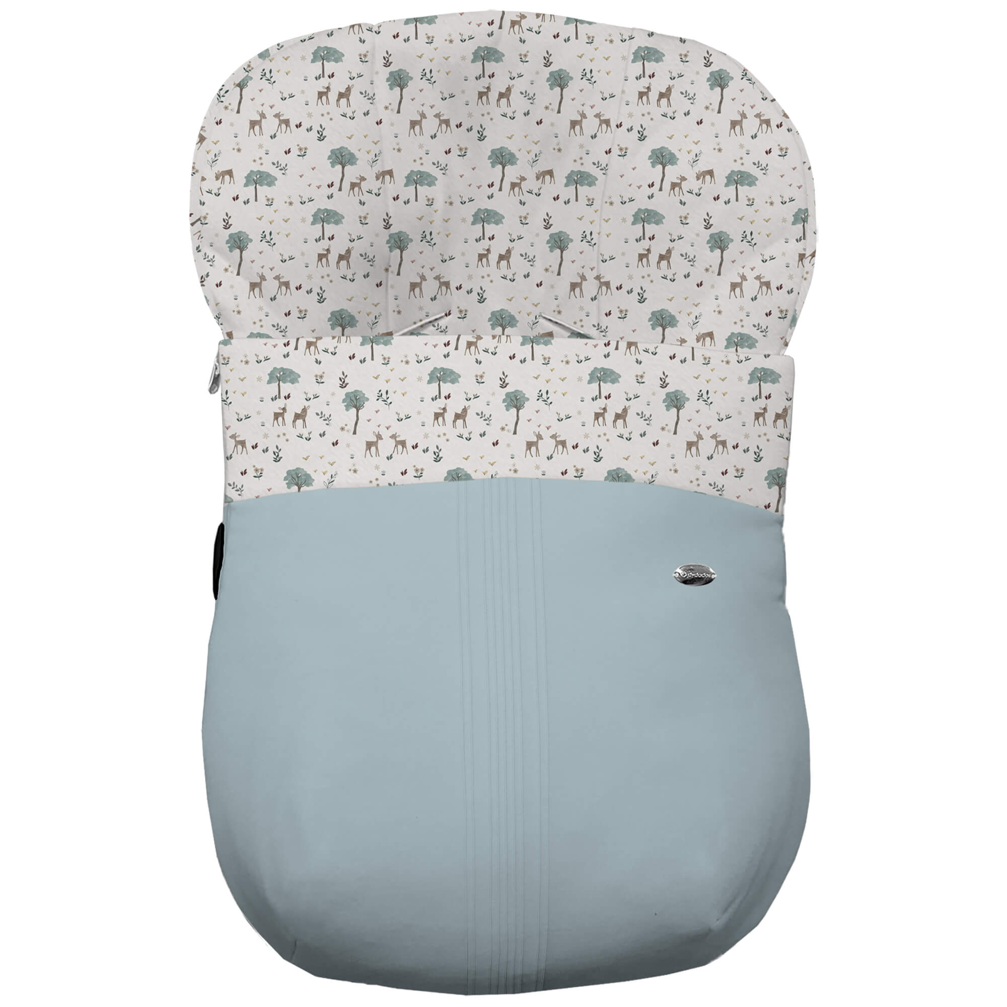 Saco Grupo Cero polipiel jaretas azulado pelo Bambi Saco Grupo Cero en tejido polipiel muy suave con jaretas en color azulado. Para el interior pelo estampado Bambi