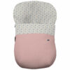 Saco Grupo Cero en tejido polipiel muy suave con jaretas en color rosado. Para el interior pelo estampado Zoe