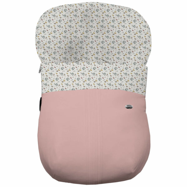 Saco Grupo Cero en tejido polipiel muy suave con jaretas en color rosado. Para el interior pelo estampado Zoe