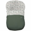 Saco Grupo Cero en tejido polipiel muy suave con jaretas en color verde. Para el interior pelo estampado Bambi